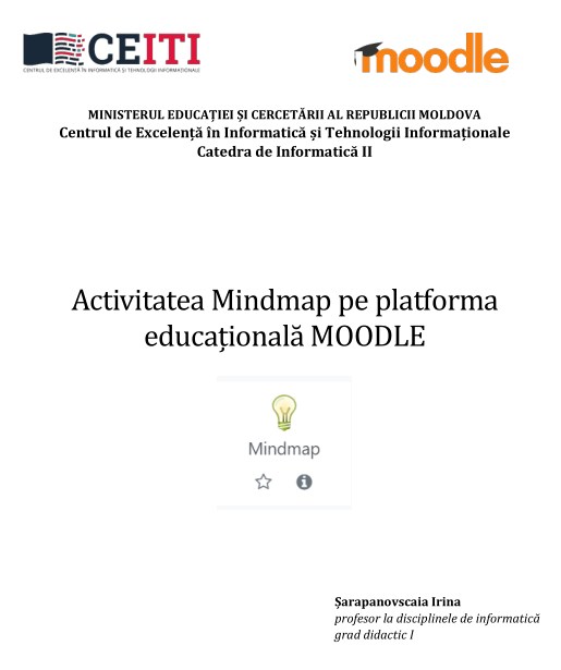 Activitatea Mindmap pe platforma educațională MOODLE