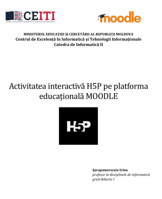 Activitatea interactivă H5P pe platforma educațională MOODLE